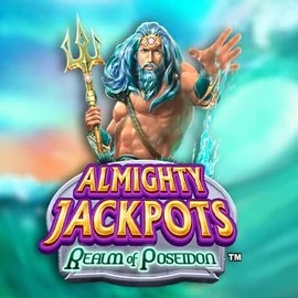 Almighty Jackpots – Realm of Poseidon online game logo by Novomatic on sankrancasino.com