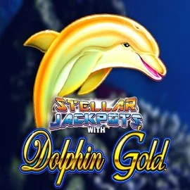 Dolphin Gold with Stellar Jackpots slot logo by Lightning Box Game at Sankra Casino