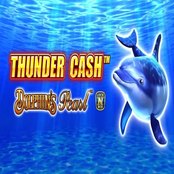 Thunder Cash Dolphins Pearl slot logo by Novomatic at Sankra Casino